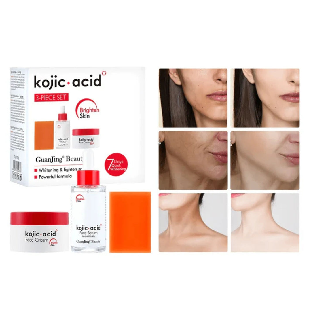 GuanJing Beauty Kojic Acid 3-Piece Skin Care Set