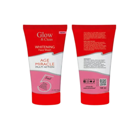 Glow & Clean Age Miracle Multi Action 5-in-1 Whitening Face Wash 120ml