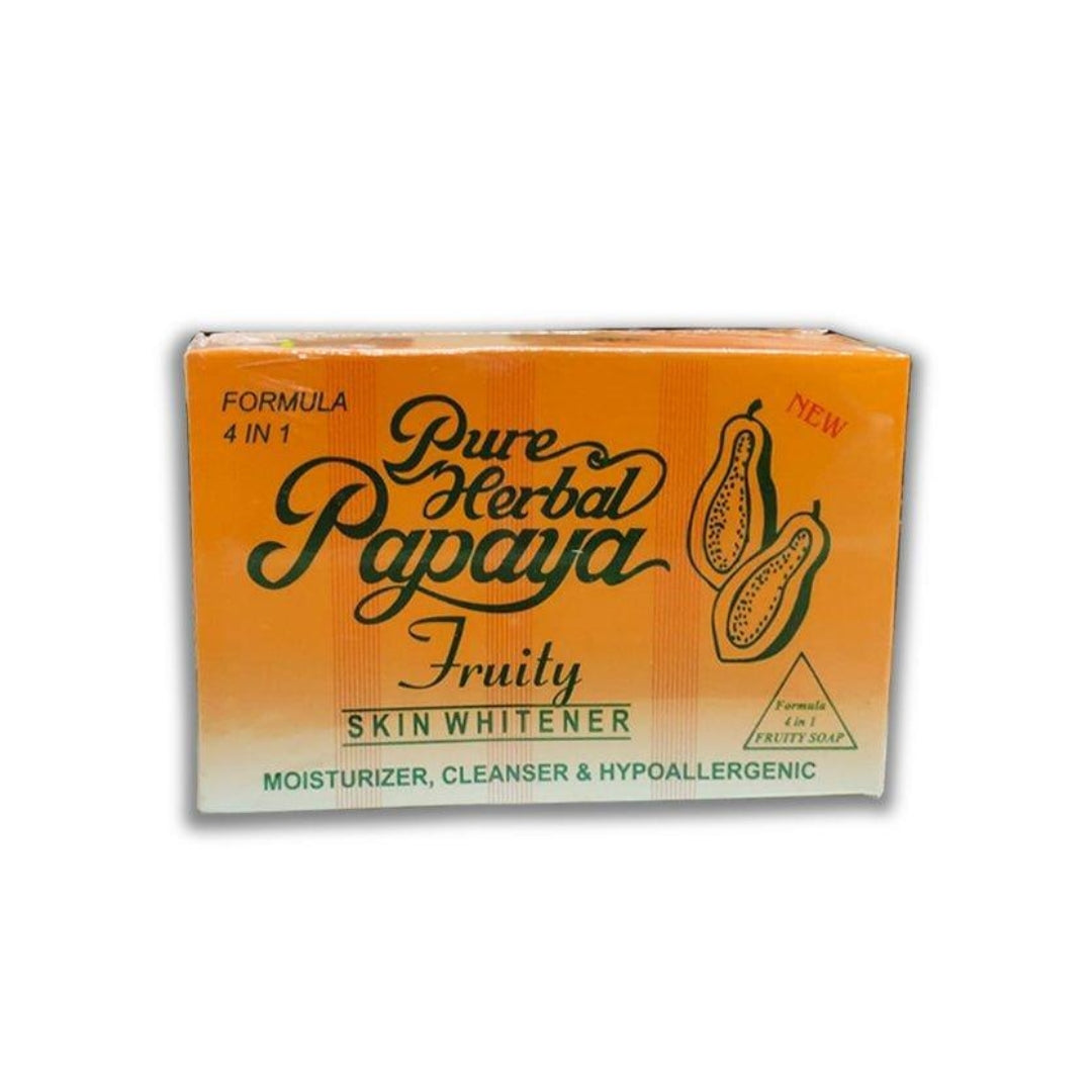 Pure Herbal Papaya Fruity Skin Whitening Soap 4-in-1 Formula (135g)