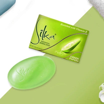 Silka Green Papaya Whitening Soap (135g)