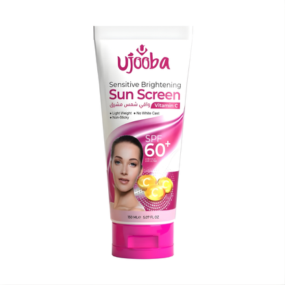 Ujooba Sensitive Brightening Sunscreen SPF 60+ with Vitamin C (150ml)