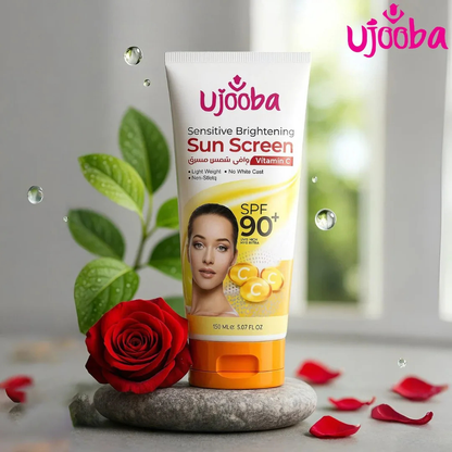 Ujooba Sensitive Brightening Sunscreen SPF 90+ with Vitamin C (150ml)