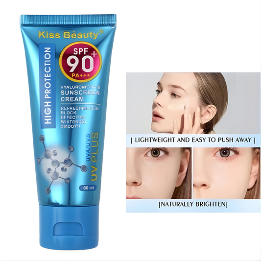 Kiss Beauty Hyaluronic Acid Sunscreen Cream SPF 90+ PA+++ (60ml)