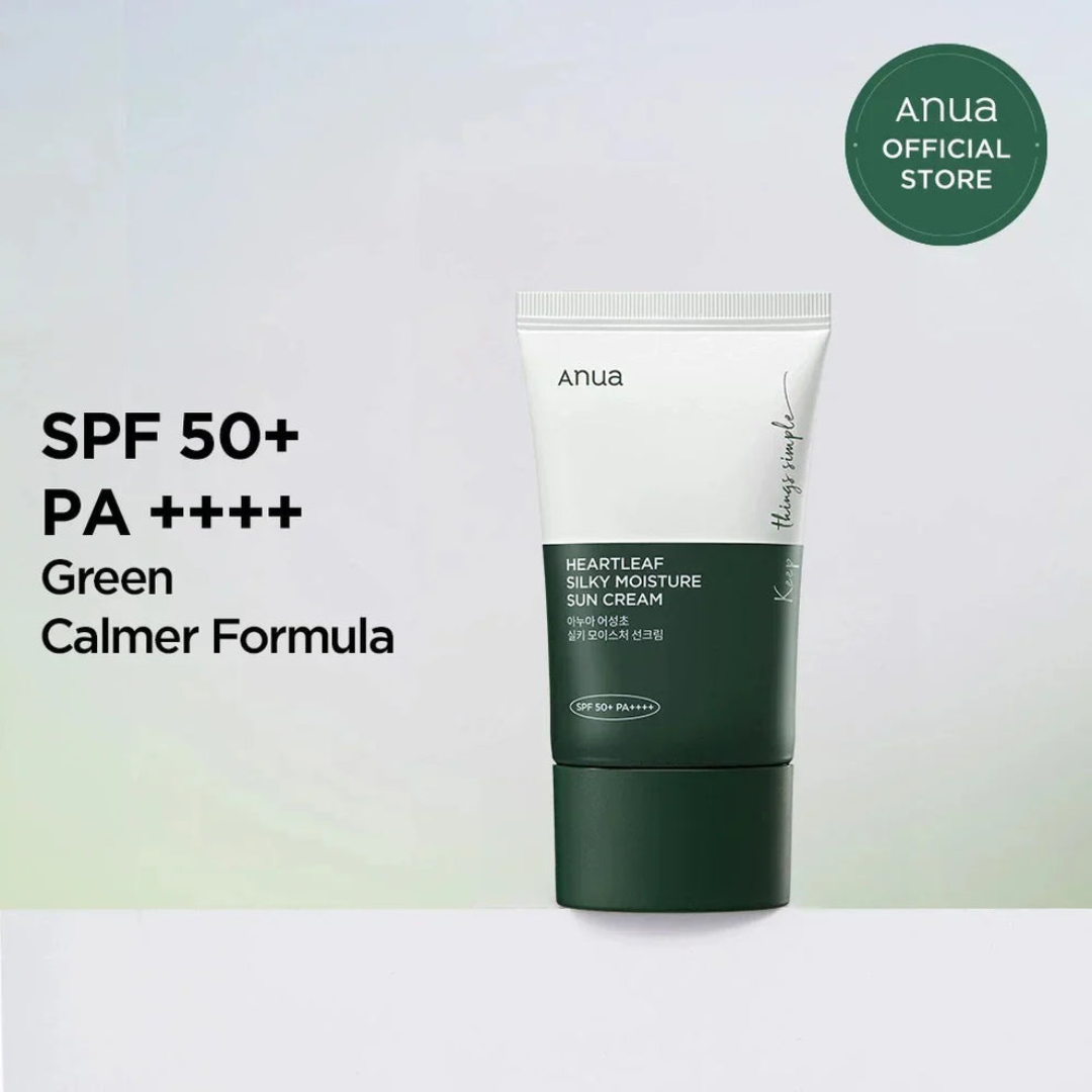 Anua Heartleaf Silky Moisture Sun Cream SPF 50+ PA++++ (50ml)