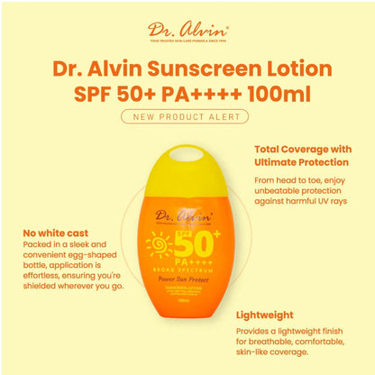 Dr. Alvin Power Sun Protect Sunscreen Lotion SPF50+ PA+++ (100ml)