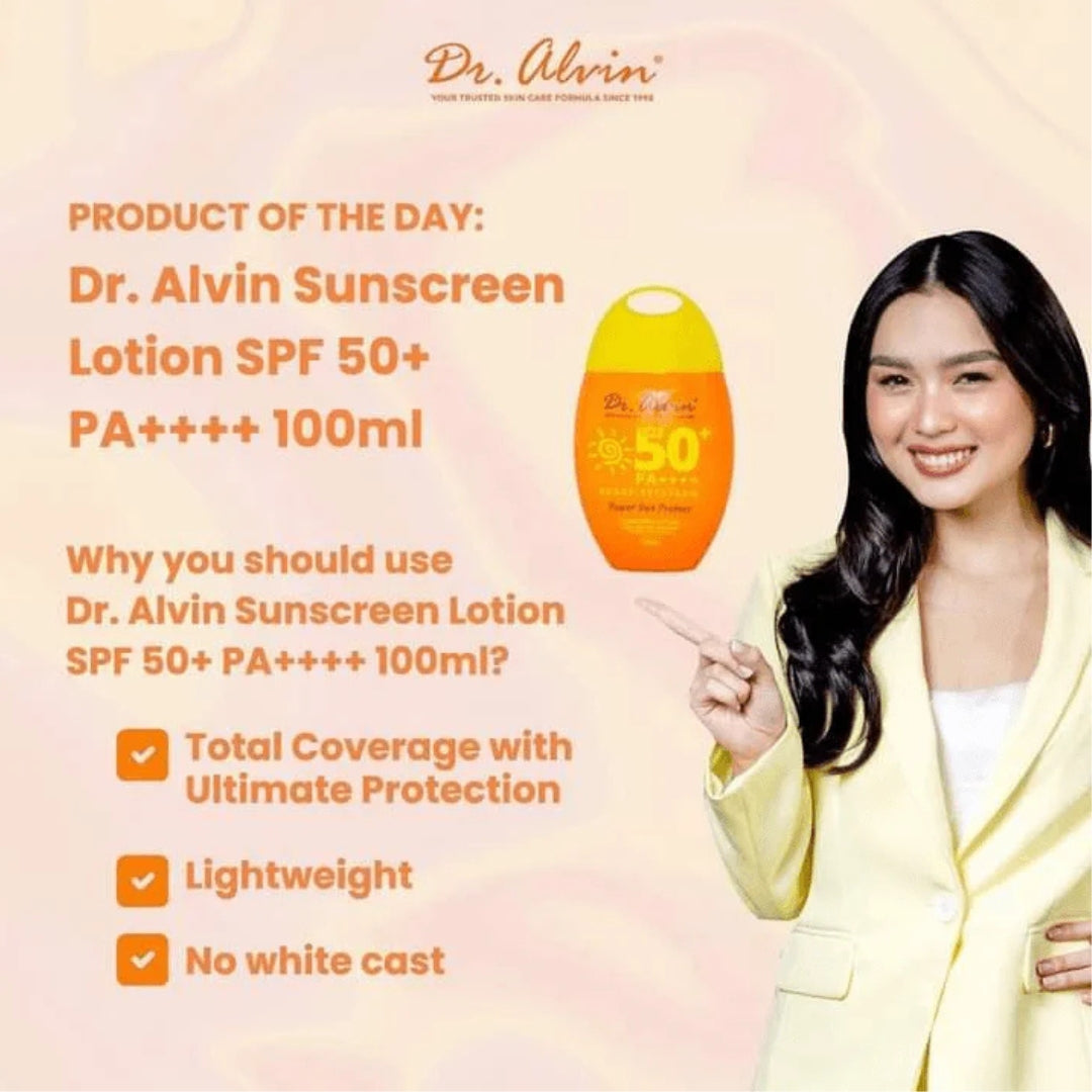 Dr. Alvin Power Sun Protect Sunscreen Lotion SPF50+ PA+++ (100ml)