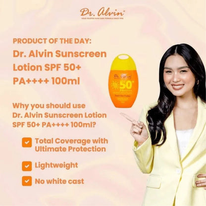 Dr. Alvin Power Sun Protect Sunscreen Lotion SPF50+ PA+++ (100ml)
