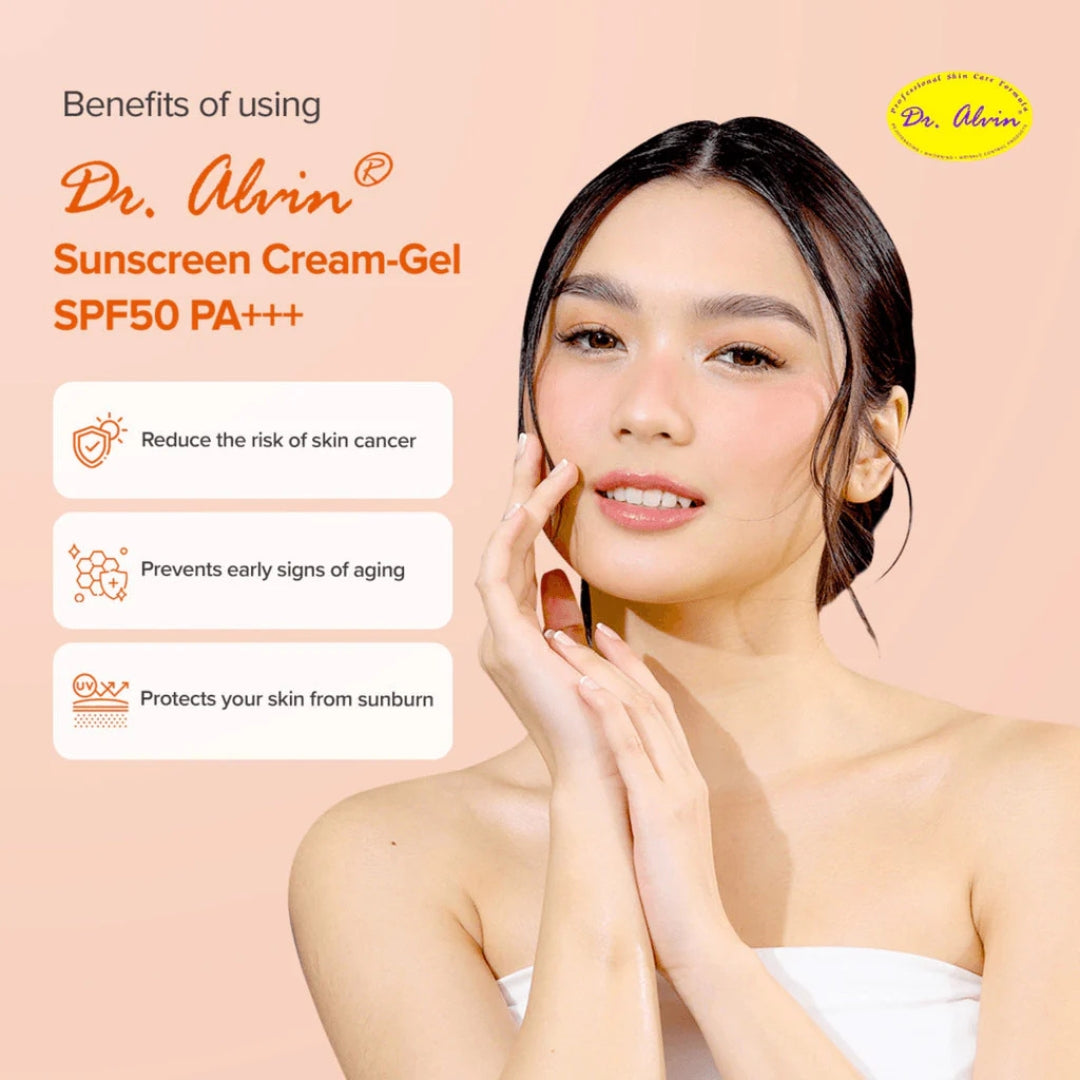 Dr. Alvin Whitening Sunscreen Cream-Gel SPF50 PA++++ (50ml)