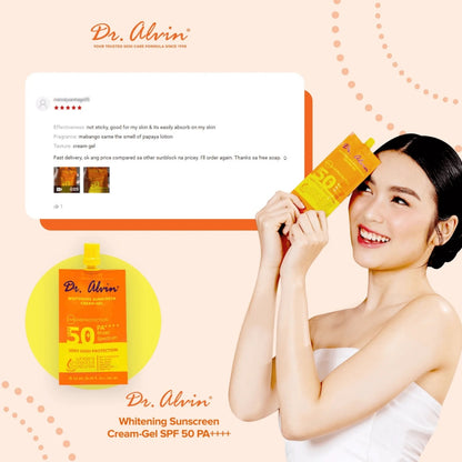 Dr. Alvin Whitening Sunscreen Cream-Gel SPF50 PA++++ (10ml)
