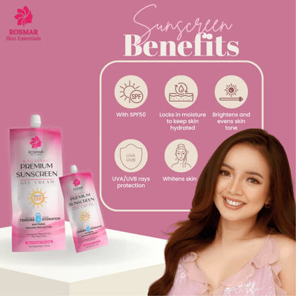 Rosmar Kagayaku Premium Sunscreen Gel Cream SPF50 (50g)
