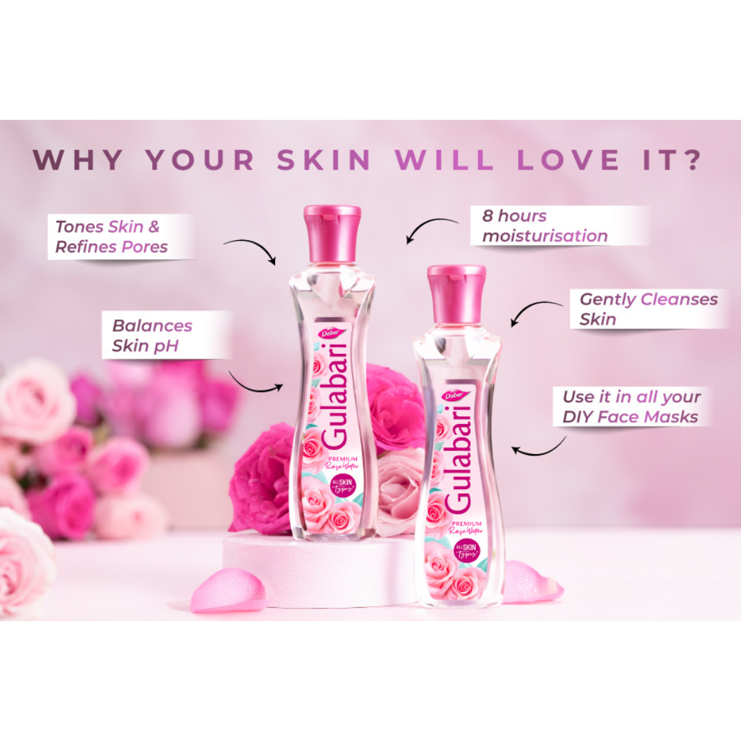 Dabur Gulabari Premium Rose Water Toner & Cleanser (250ml)