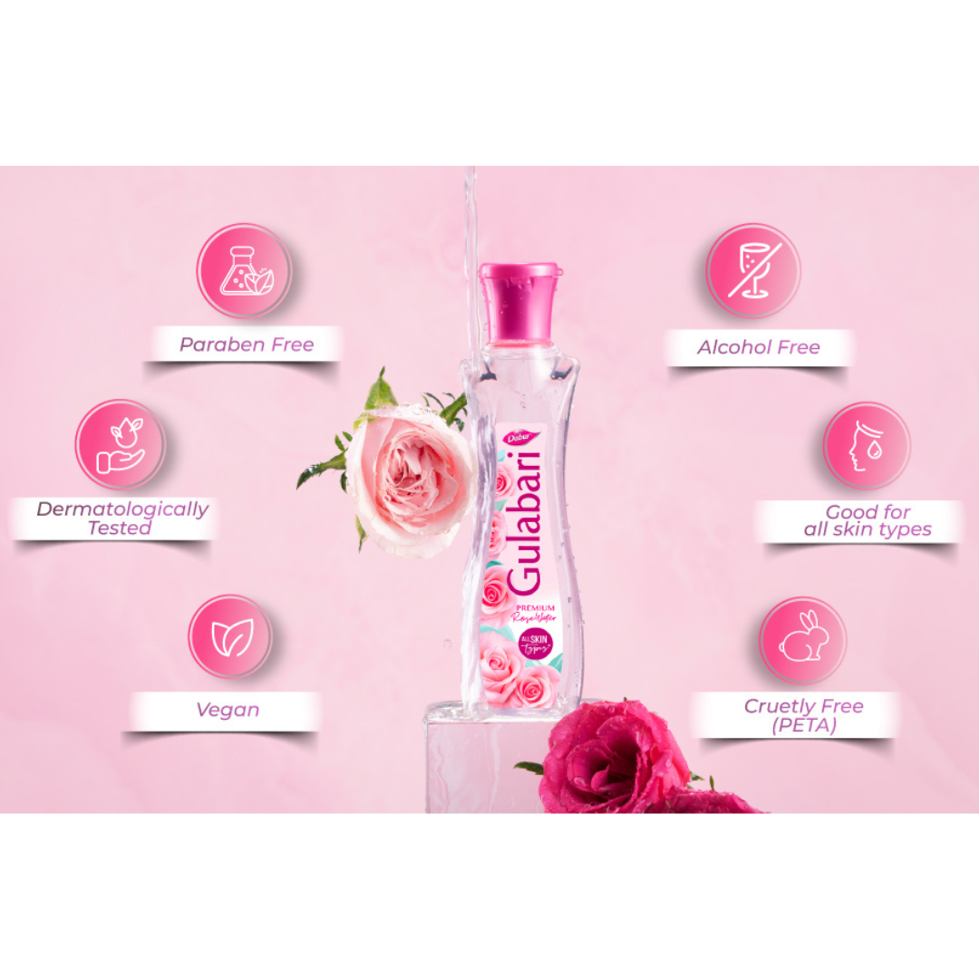 Dabur Gulabari Premium Rose Water Toner & Cleanser (250ml)