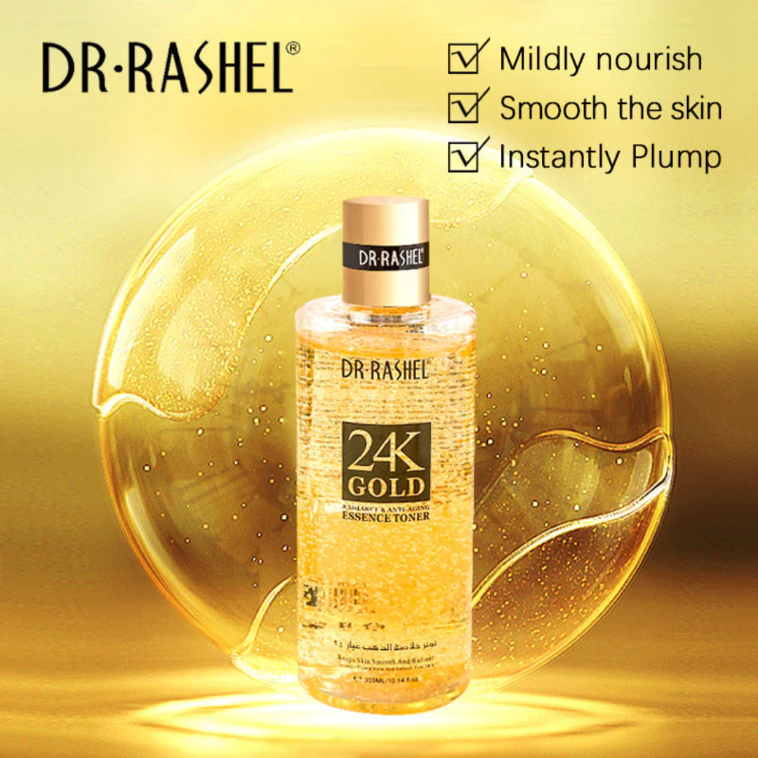 Dr.Rashel 24K Gold Radiance & Anti-Aging Essence Toner (300ml)