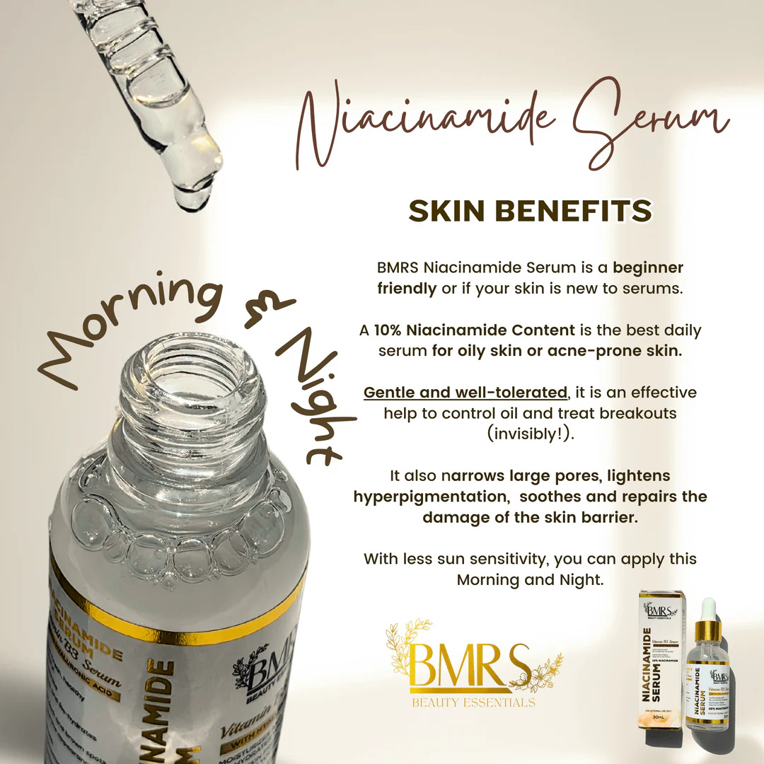 BMRS Niacinamide Serum 10% with Hyaluronic Acid (30ml)