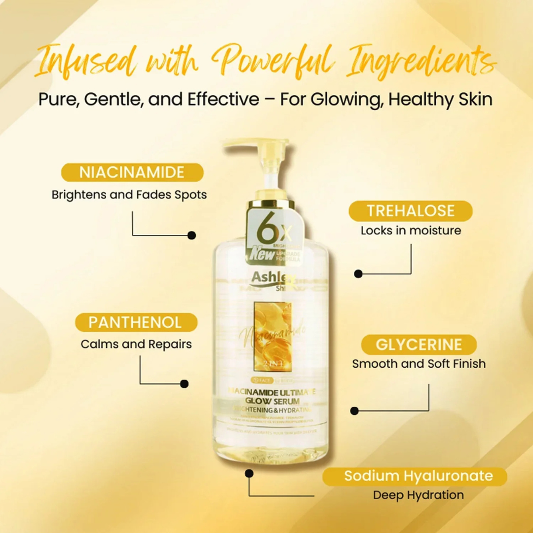 Ashley Shine Niacinamide Ultimate Glow Serum 2-in-1 Face & Body (520ml)