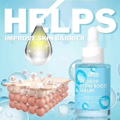 J Skin Beauty Hy-Drop Glow Boost Serum – Probiotics & Peptides (30ml)