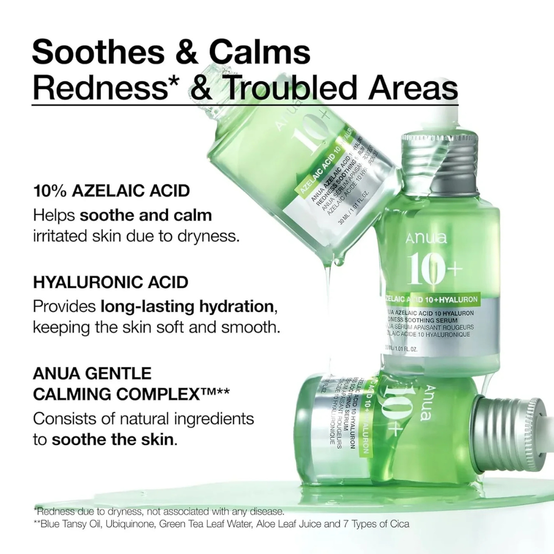 Anua Azelaic Acid 10 Hyaluron Redness Soothing Serum (30ml)