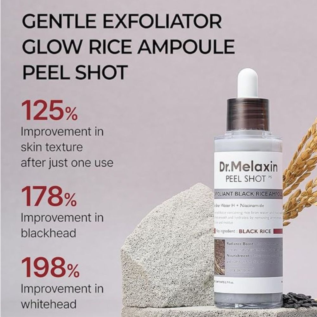 Dr. Melaxin Peel Shot Exfoliating Black Rice Serum (80ml)