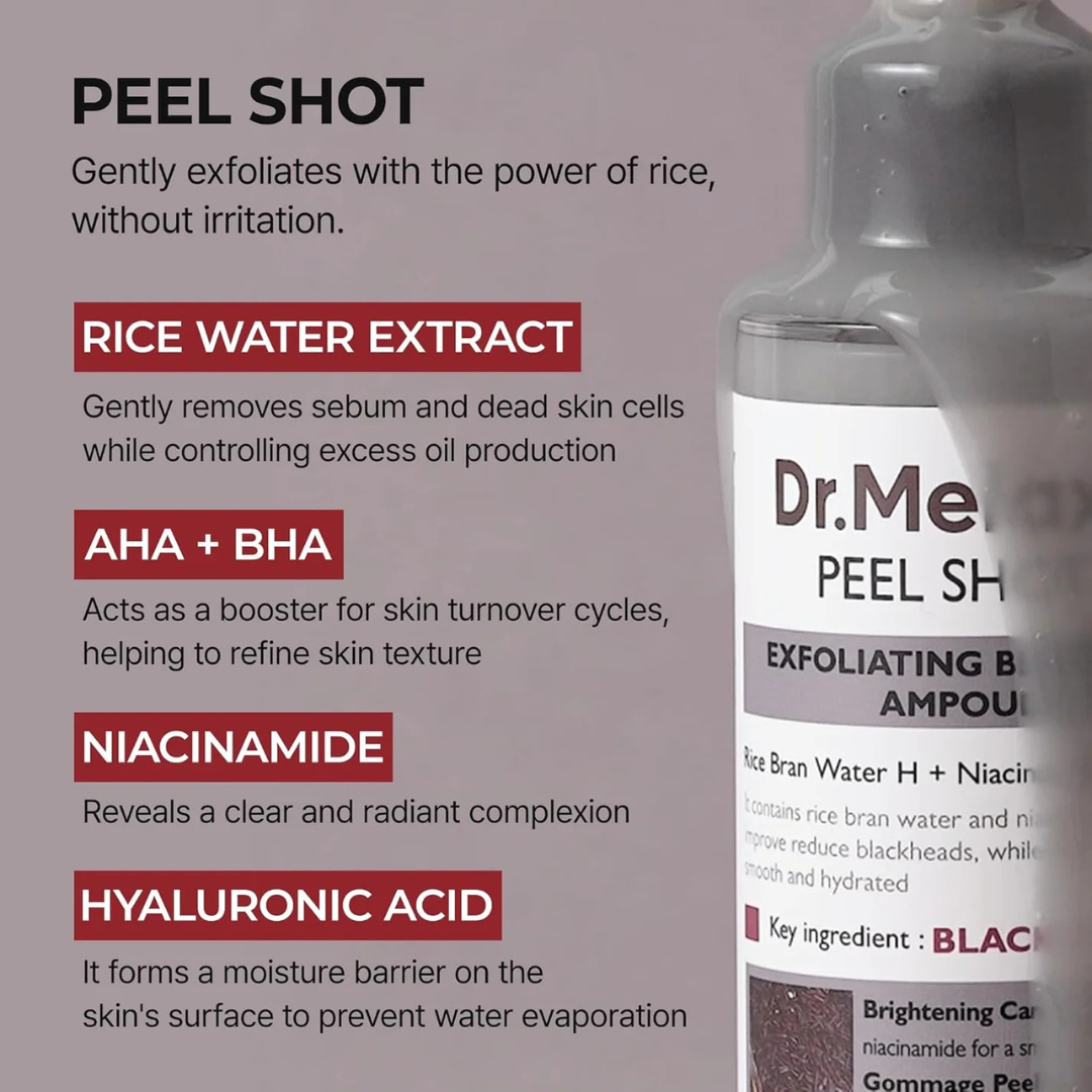 Dr. Melaxin Peel Shot Exfoliating Black Rice Serum (80ml)