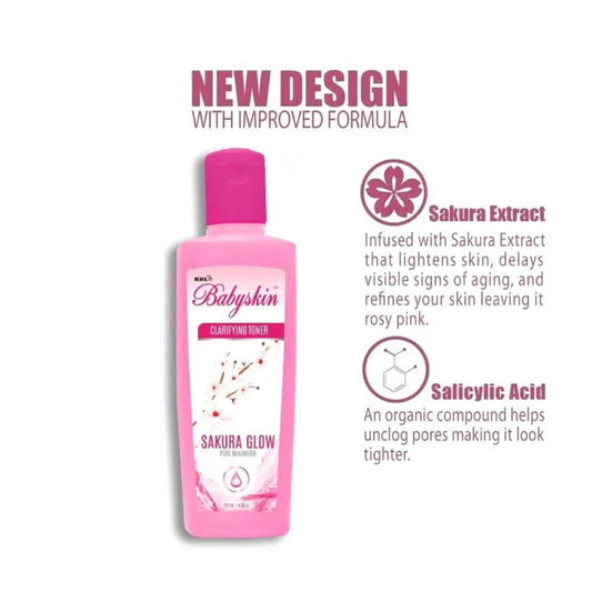 RDL Babyskin Sakura Glow Clarifying Toner with Vitamins E & B5 (120ml)