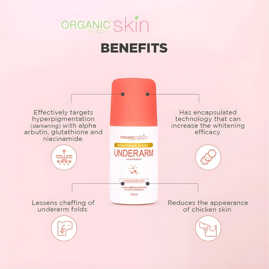 Organic Skin Brightening Expert Underarm Deodorant Roll-On (40ml)