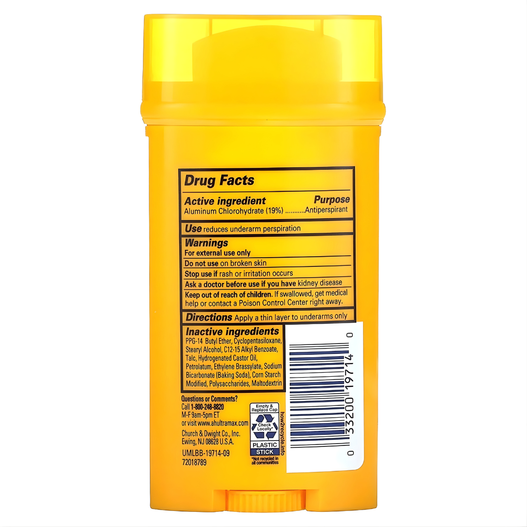 Arm & Hammer Ultra Max Solid Deodorant Unscented – 73g