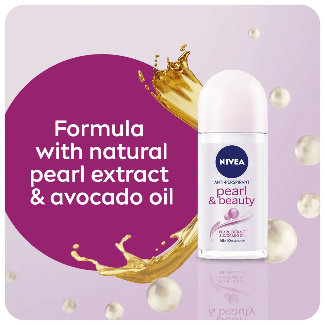 Nivea Pearl & Beauty Roll On Deodorant With Avocado Oil 50ml