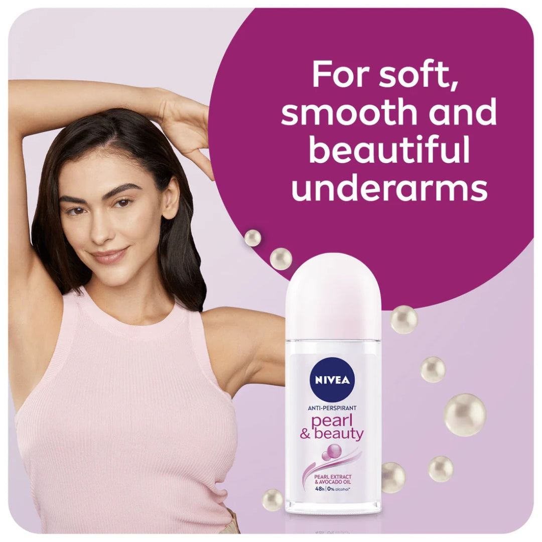 Nivea Pearl & Beauty Roll On Deodorant With Avocado Oil 50ml