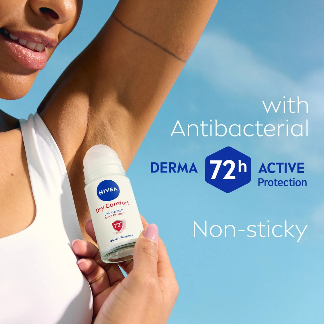 Nivea Dry Comfort Dual Protect 72H Roll-On Deodorant 50ml