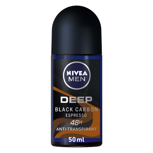 Nivea Men Deep Black Carbon Espresso Roll-On Deodorant (50ml)