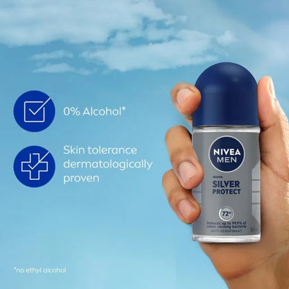 Nivea Men Silver Protect Antibacterial Roll-On (50ml)