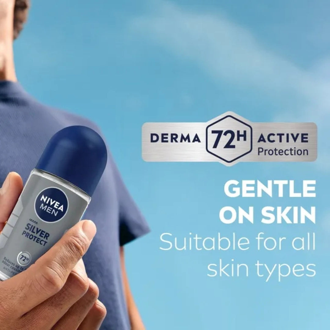 Nivea Men Silver Protect Antibacterial Roll-On (50ml)
