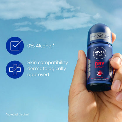 Nivea Men Dry Impact Antiperspirant Roll-On (50ml)