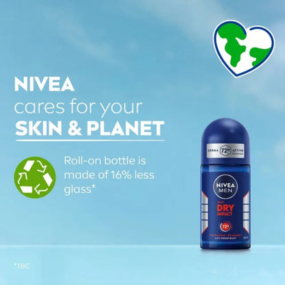 Nivea Men Dry Impact Antiperspirant Roll-On (50ml)