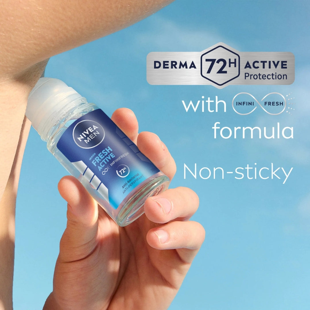 Nivea Men Fresh Active Antibacterial Deodorant Roll-On (50ml)