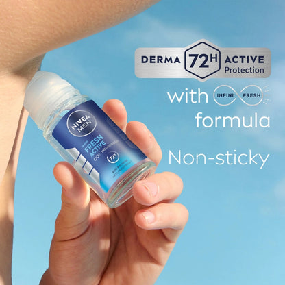 Nivea Men Fresh Active Antibacterial Deodorant Roll-On (50ml)