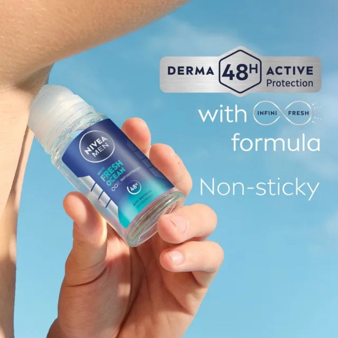 NIVEA MEN Fresh Ocean Roll-On Deodorant (50ml)