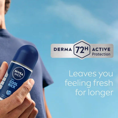 NIVEA MEN Cool Kick Roll-On Deodorant (50ml)