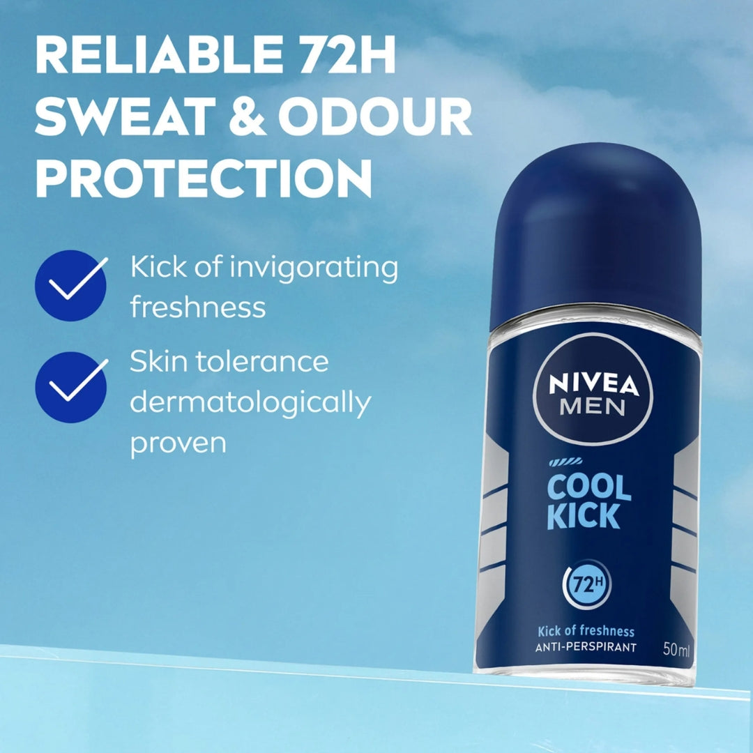 NIVEA MEN Cool Kick Roll-On Deodorant (50ml)