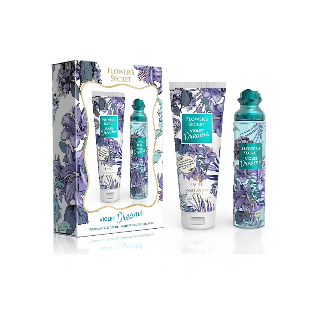 Emper Flower’s Secret Violet Dreams Gift Set 250ml Body Mist & 250ml Lotion