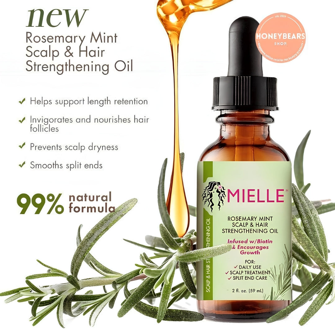 Mielle Rosemary Mint Scalp & Hair Strengthening Oil (59ml)