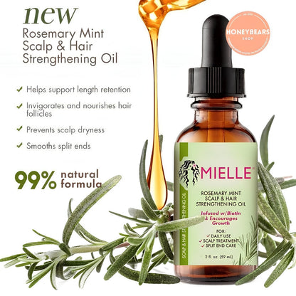 Mielle Rosemary Mint Scalp & Hair Strengthening Oil (59ml)