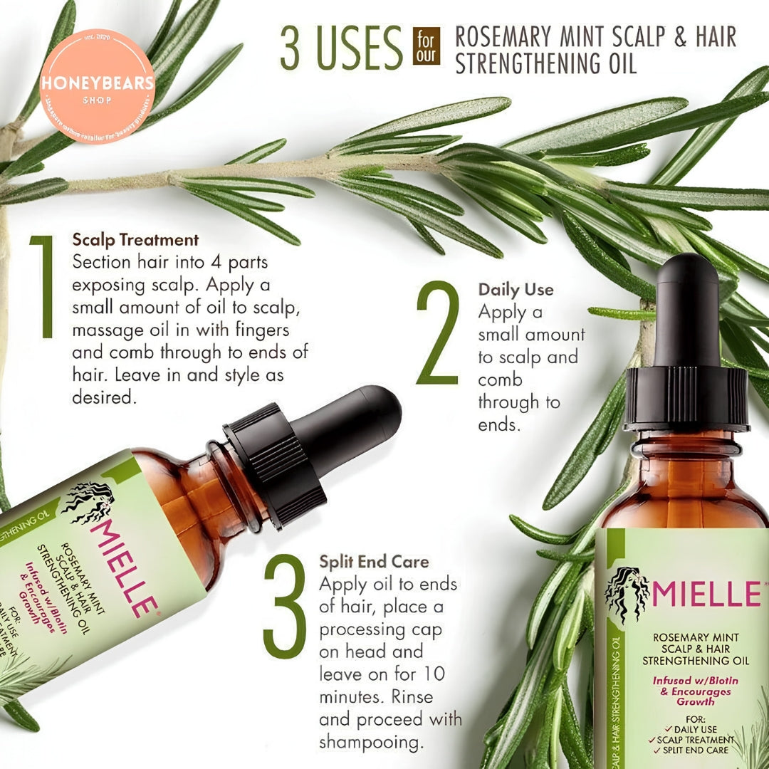 Mielle Rosemary Mint Scalp & Hair Strengthening Oil (59ml)