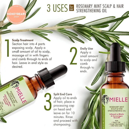 Mielle Rosemary Mint Scalp & Hair Strengthening Oil (59ml)