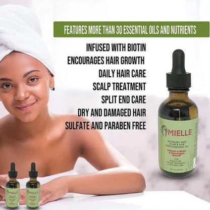 Mielle Rosemary Mint Scalp & Hair Strengthening Oil (59ml)