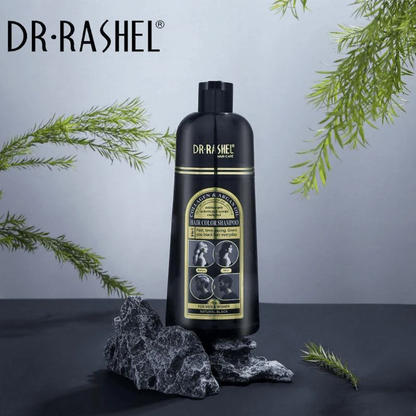 Dr.Rashel Collagen & Argan Oil Hair Color Shampoo – Natural Black (400ml)
