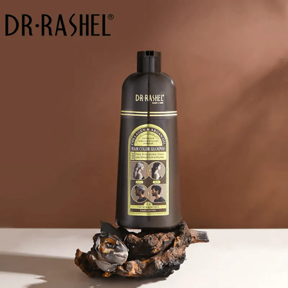 Dr.Rashel Collagen & Argan Oil Hair Color Shampoo – Dark Brown (400ml)