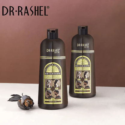 Dr.Rashel Collagen & Argan Oil Hair Color Shampoo – Dark Brown (400ml)