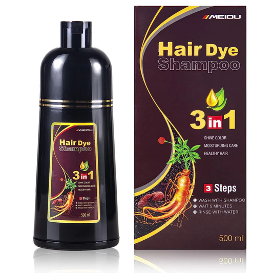 Meidu Hair Dye Shampoo 3 in 1 (Dark Brown) (500ml)