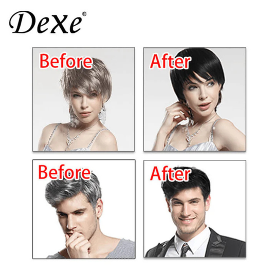 Dexe Argan Speedy Hair Color Shampoo – Natural Black (420ml)